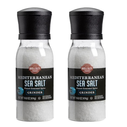 pk 2, Wellsley Farms Mediterranean Salt Grinder, 14.6 oz.