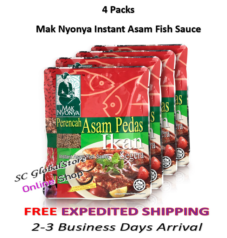 4x Mak Nyonya Instant Asam Fish Sauce (200g) Authentic Nyonya SE Asian Cuisine