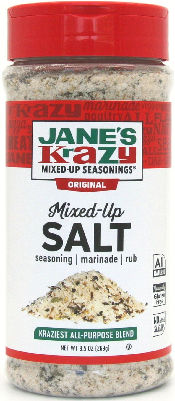 Jane’s Krazy Original Mixed-Up Salt – 9.5 oz – Gluten Free (Pack of 6)