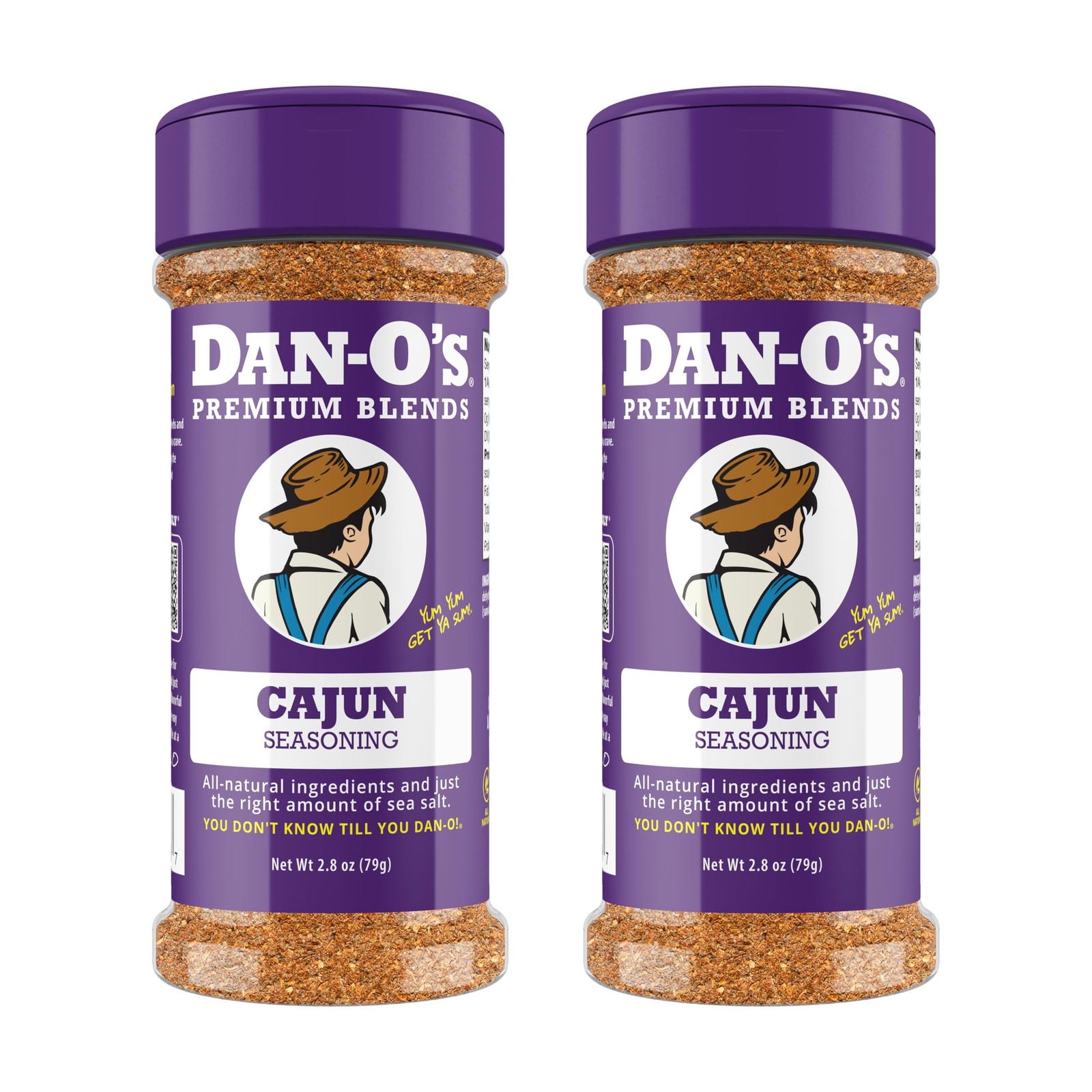 Dan-O’s Cajun Seasoning, 2.8 oz Bottle, 2 Pack, Spicy Ounce (Pack of 2)