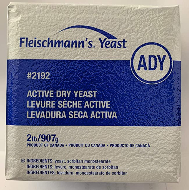 Yeast Active Dry | Fleishmann’s Yeast Bag 2lb/907g Active Dry Yeast #2192
