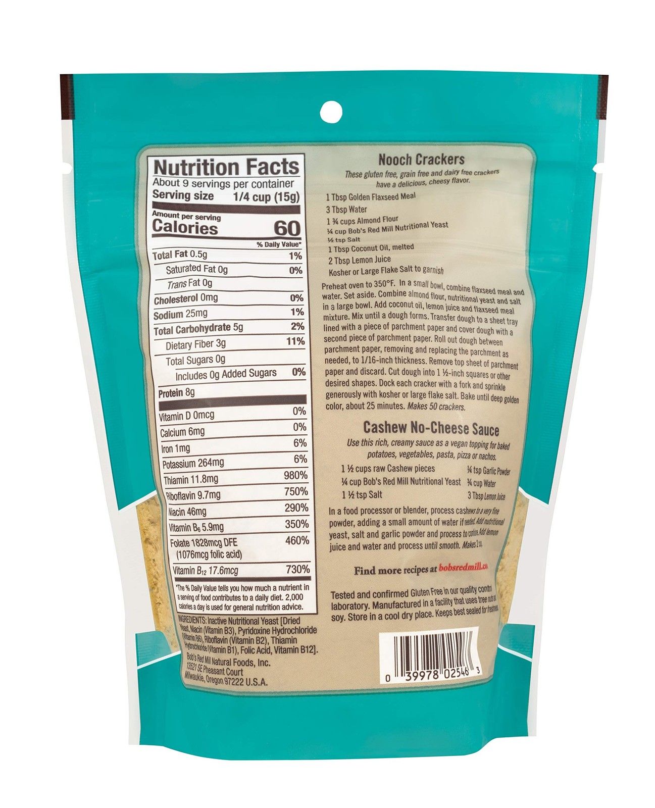 Gluten Free Large Flake Nutritional Yeast, 30 Oz