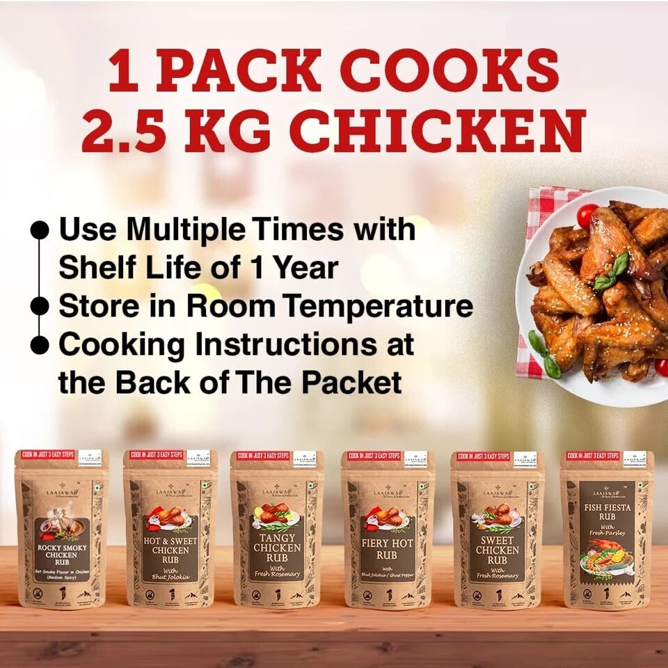 Laajawab India’s First All-in-One Natural Sweet Chicken Marinade Masala 130g