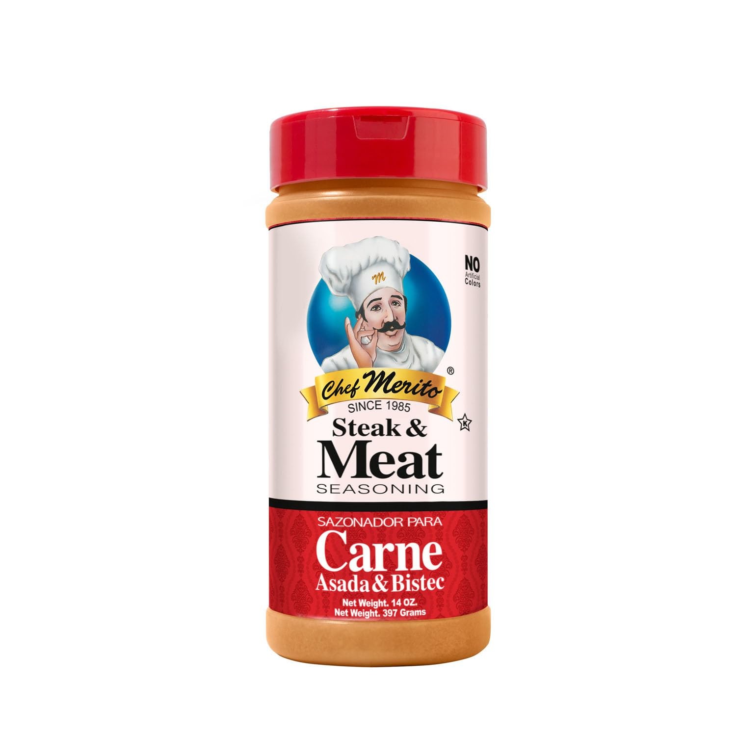 Chef Merito Carne Asada Meat Seasoning, 14 Ounce 14 (Pack of 1)