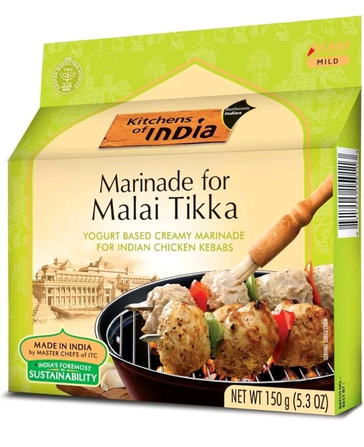 Kitchens of India Marinade for Malai Tikka, 150g (5.3 OZ), Yogurt Based Creamy