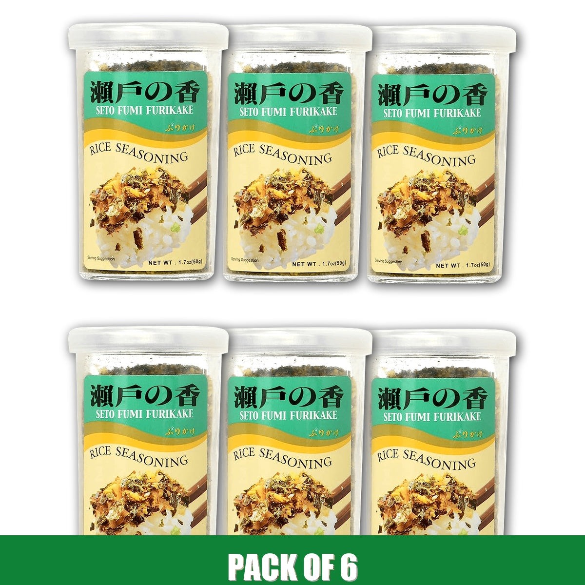 Pack of 6 – Ajishima Seto Fumi Furikake 1.7oz(48g)