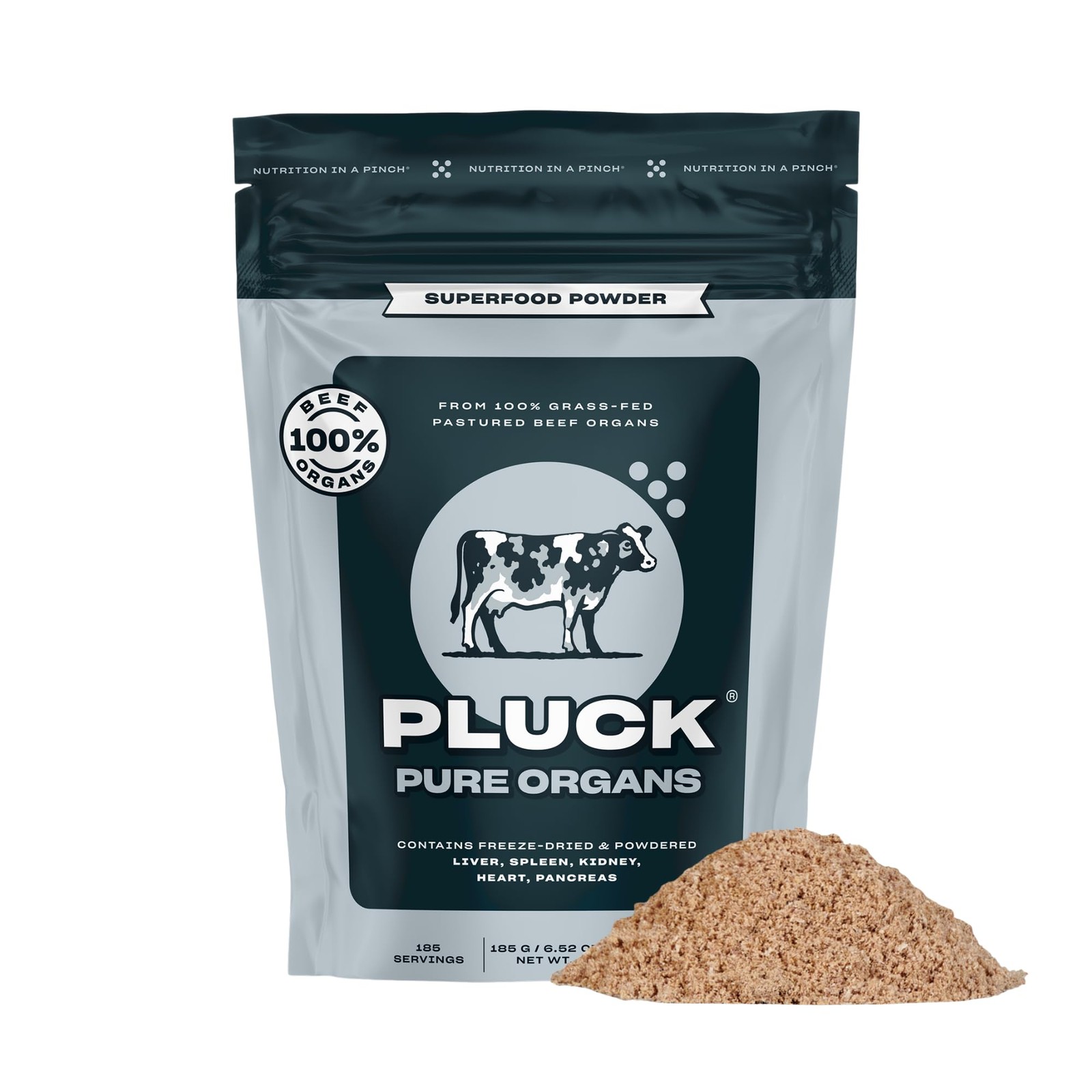 Pluck Pure Beef Organs Powder | 100% Liver, Kidney, Spleen, Heart, & Pancreas…