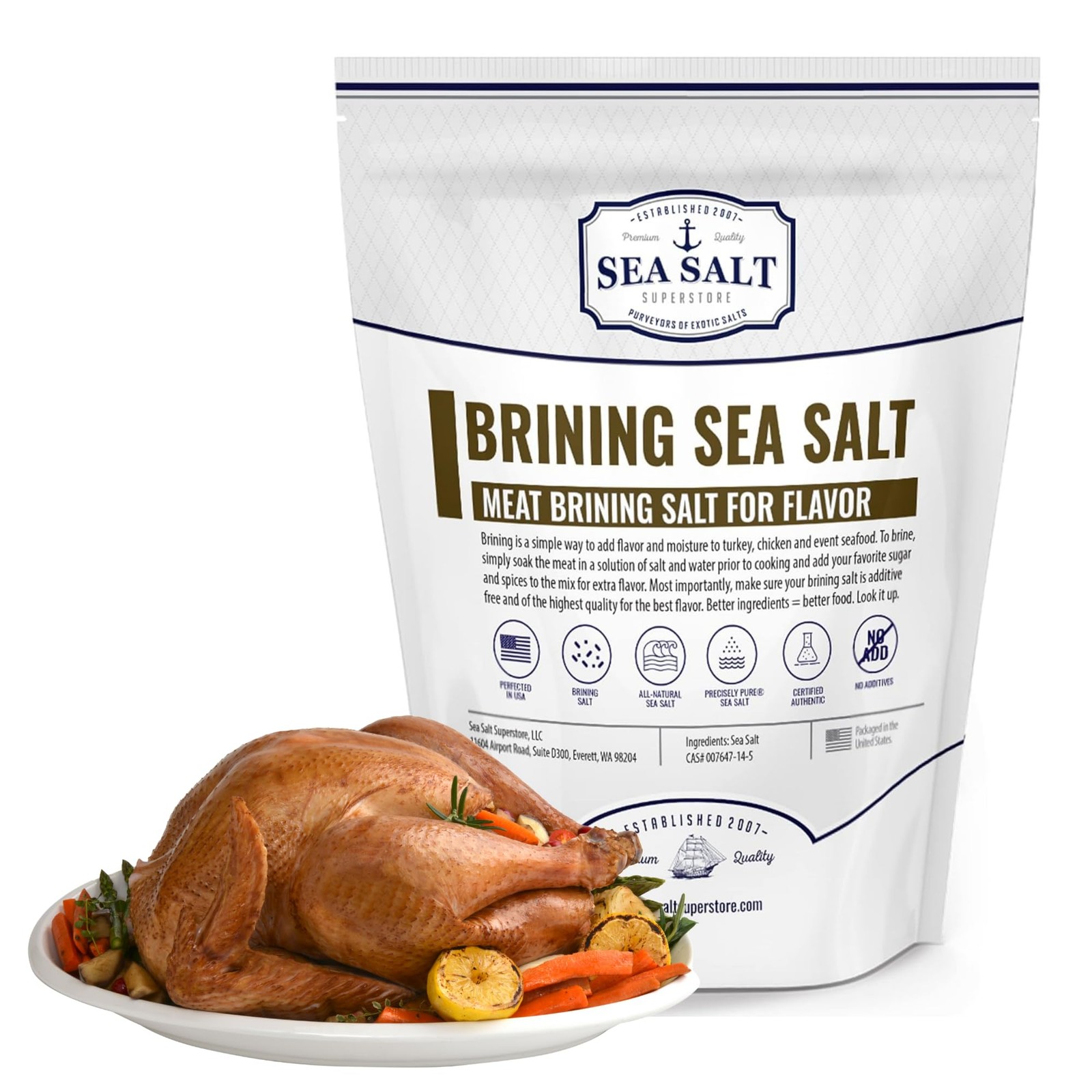 Brining Salt and All-Natural Curing Salt – For Perfect Turkey Brine Mix, Chic…