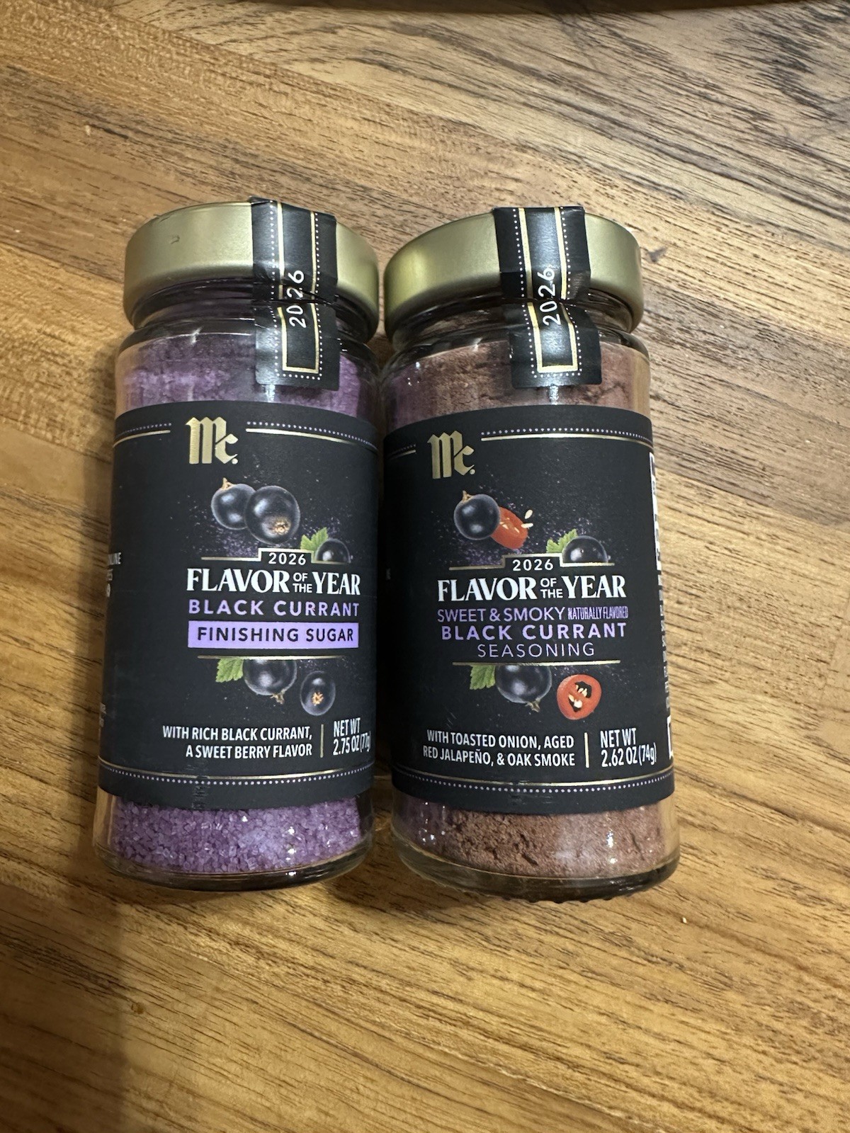 Mccormick Flavor Of The Year Black Currant Finishing Sugar And Smoky Seasoning