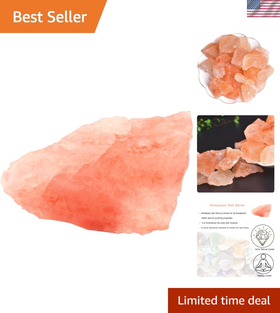 Genuine Himalayan Salt Raw Crystals 1.25-2.0” – Ideal Gift for Wellness Lovers