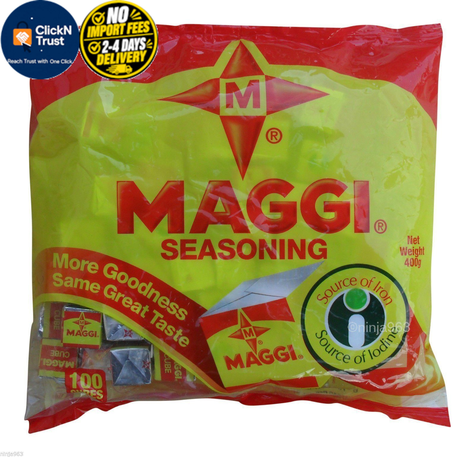 Maggi Cube Seasoning Cubes, 100 Piece 100 Count (Pack of 1)