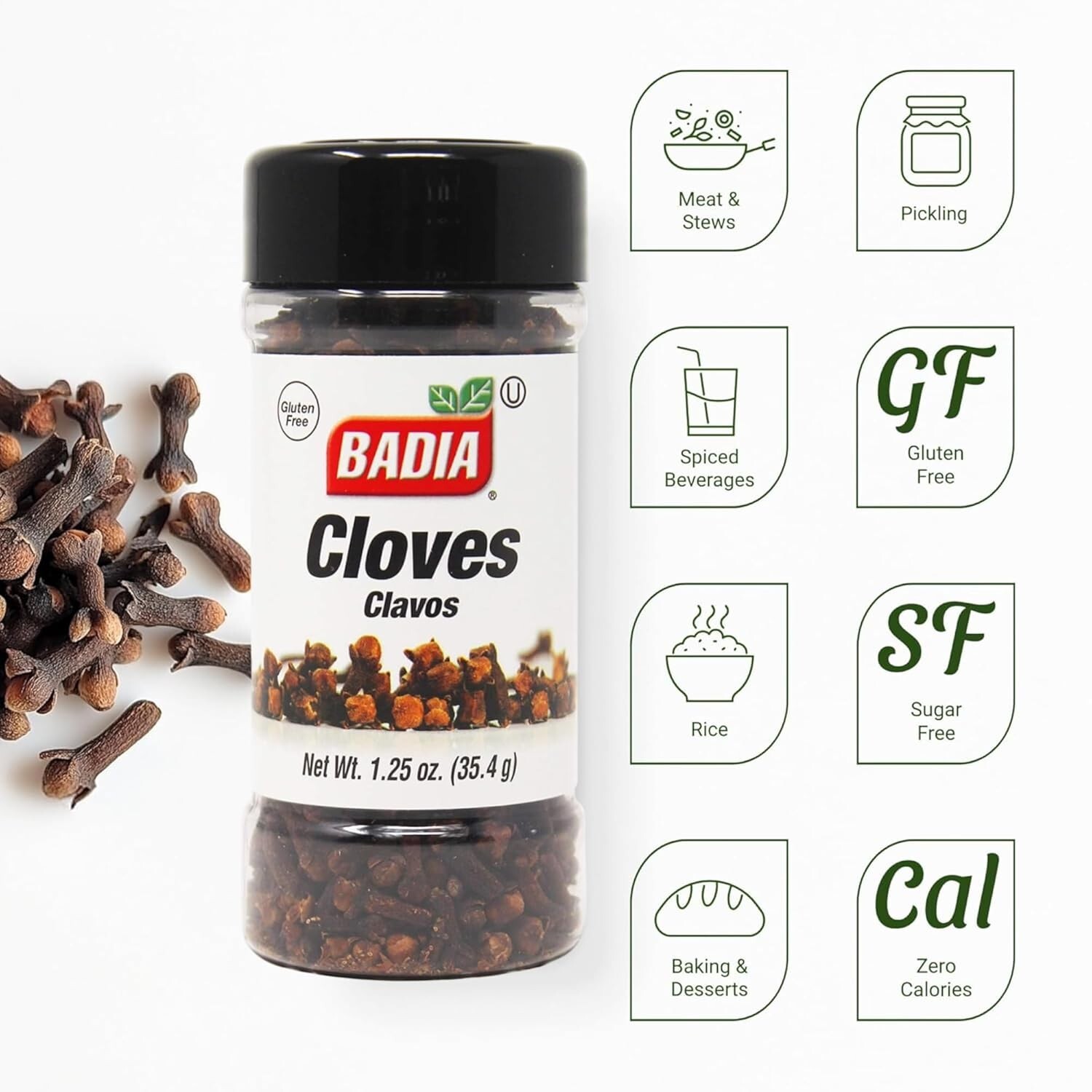 Whole Cloves, 1.25 oz, Premium Spice for Baking, Cooking, Beverages, Aromatic…