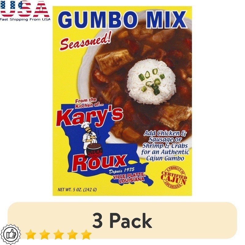 Cajun Style Gumbo Mix Seasoned Powder Easy Cooking Shelf Stable 5oz Box Set New
