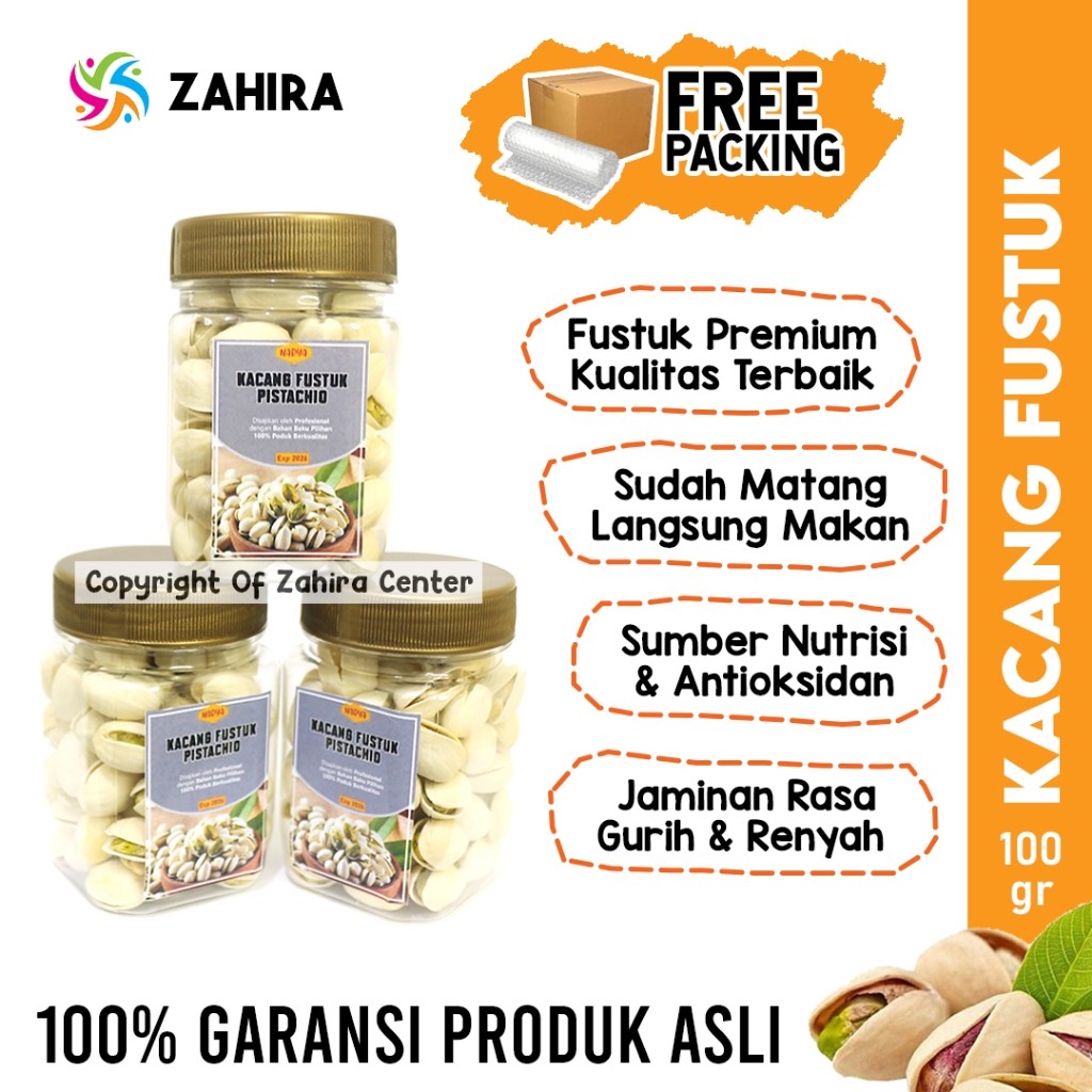 Roasted Pistachio Nuts Jar 100g Premium Snack Crunchy Gourmet