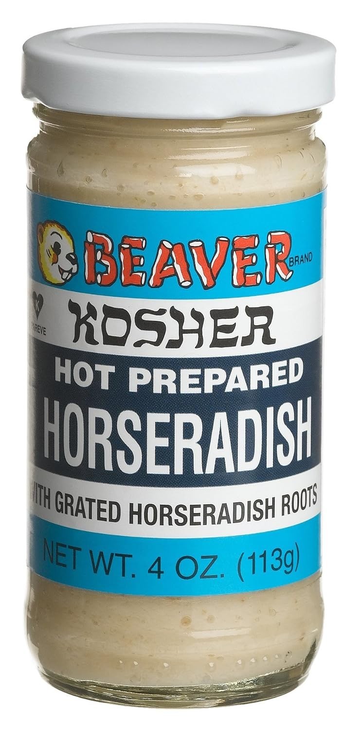 White Horseradish 4 oz Paste Glass Bottle with Kosher Gluten Free Quality