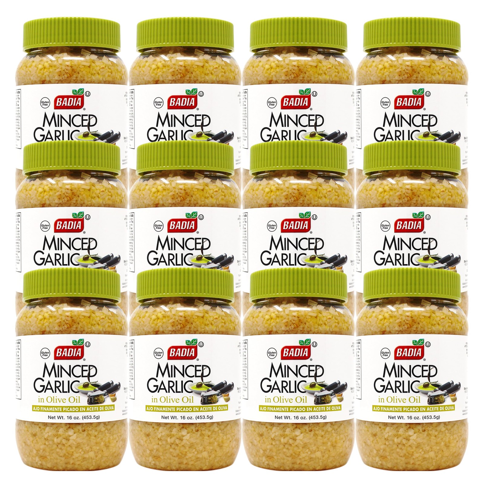 Badia Minced Garlic in Oil 16.0 oz (Pack of 12)