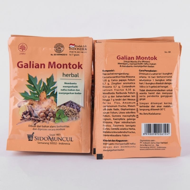 Galian Montok Herbal Blend 10 Sachets Herbal Drink Mix For Brewing Daily Ritual