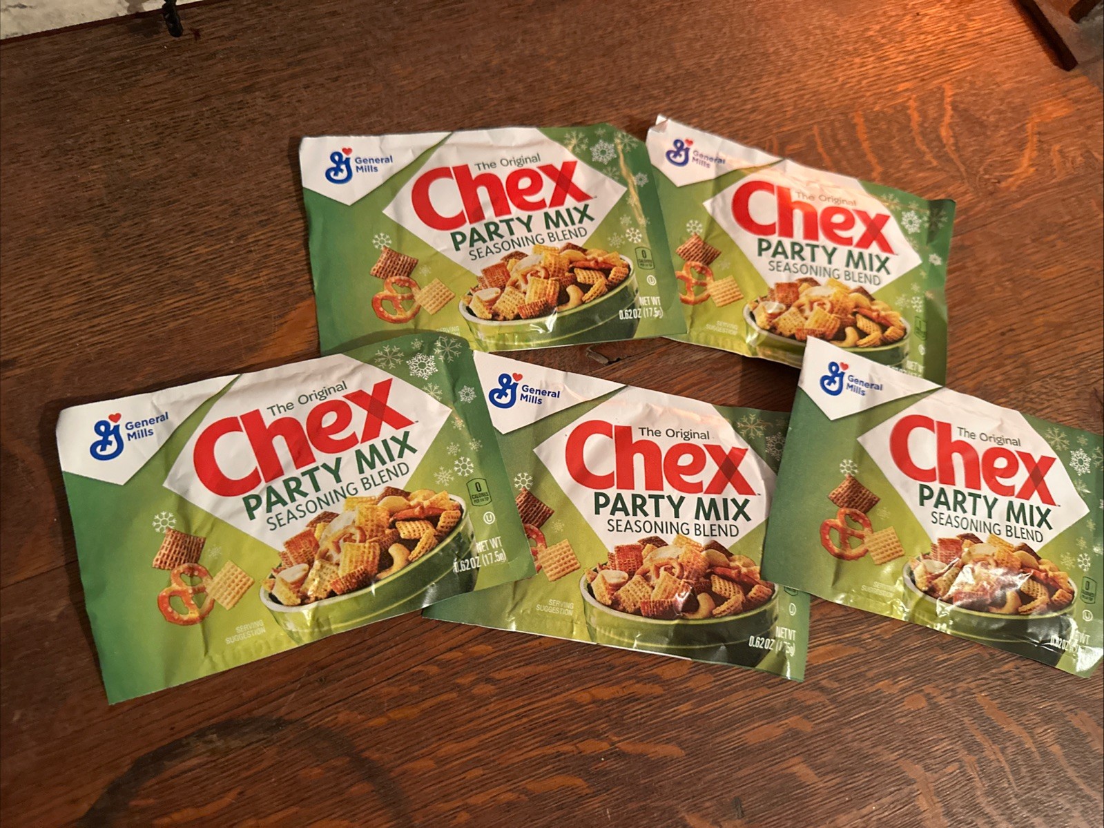 THE ORIGINAL CHEX MIX SEASONING PACKET .62OZ LOT OF 5 EXP. Jul 27, NEW/SEALED