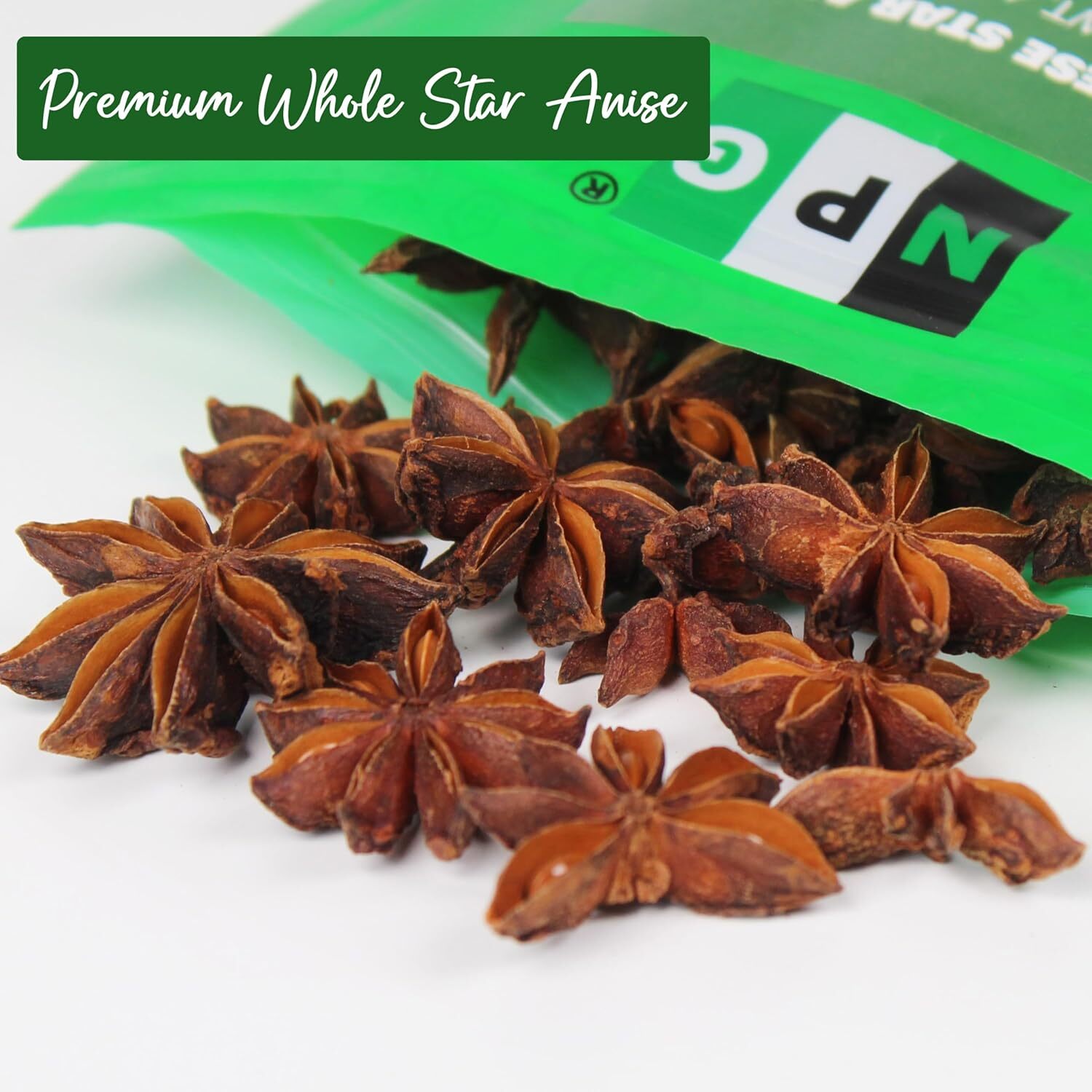 NPG Star Anise Seed Whole 16 Oz, 100% Natural Chinese Anise Star Pods Spice