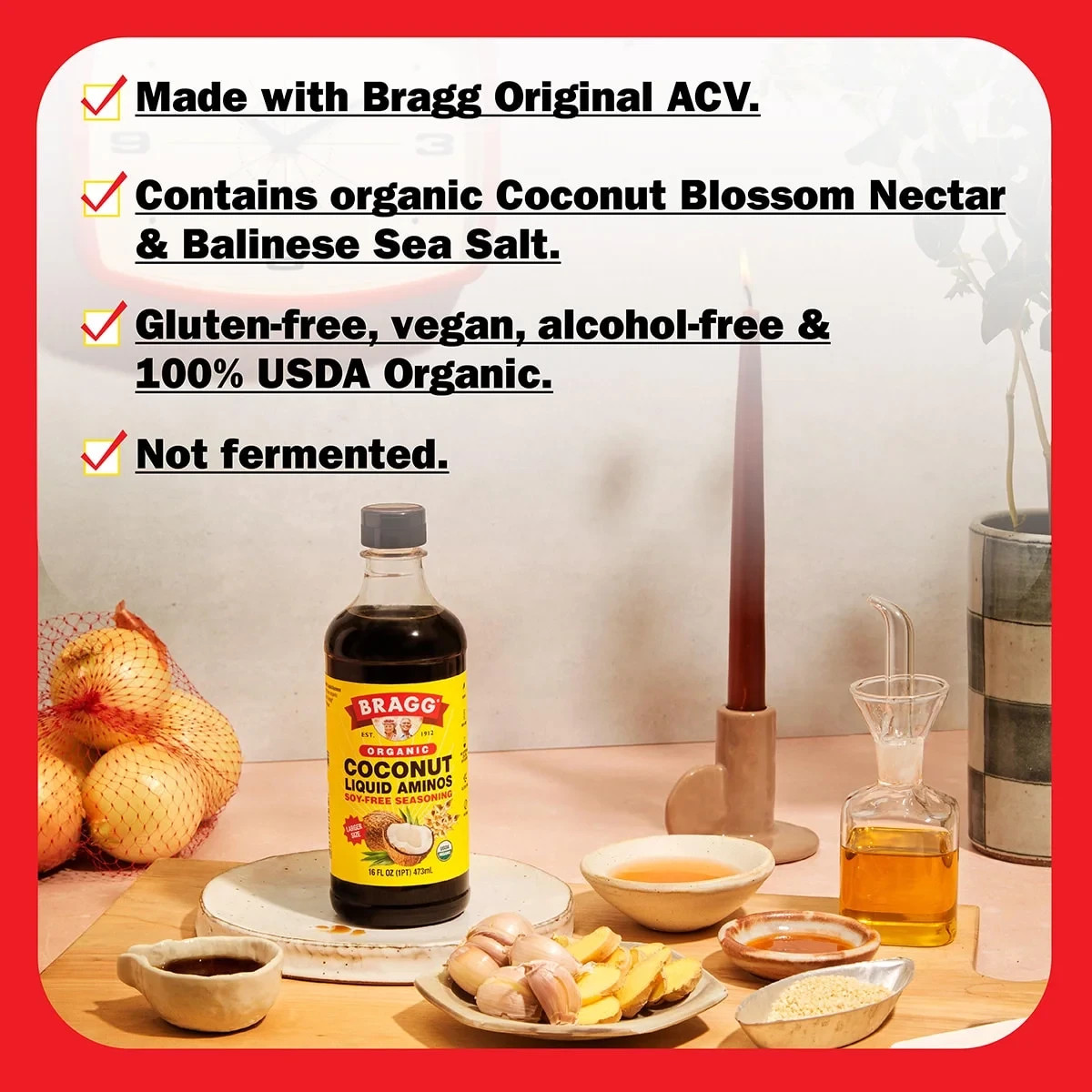 Bragg Organic Coconut Liquid Aminos Soy-Free Seasoning, 10 fl oz