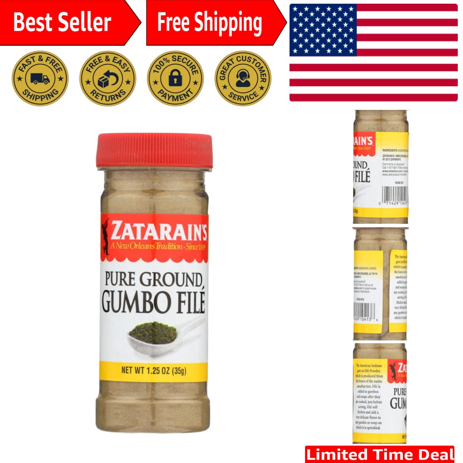Gumbo File, 1.25 OZ Pack of 2