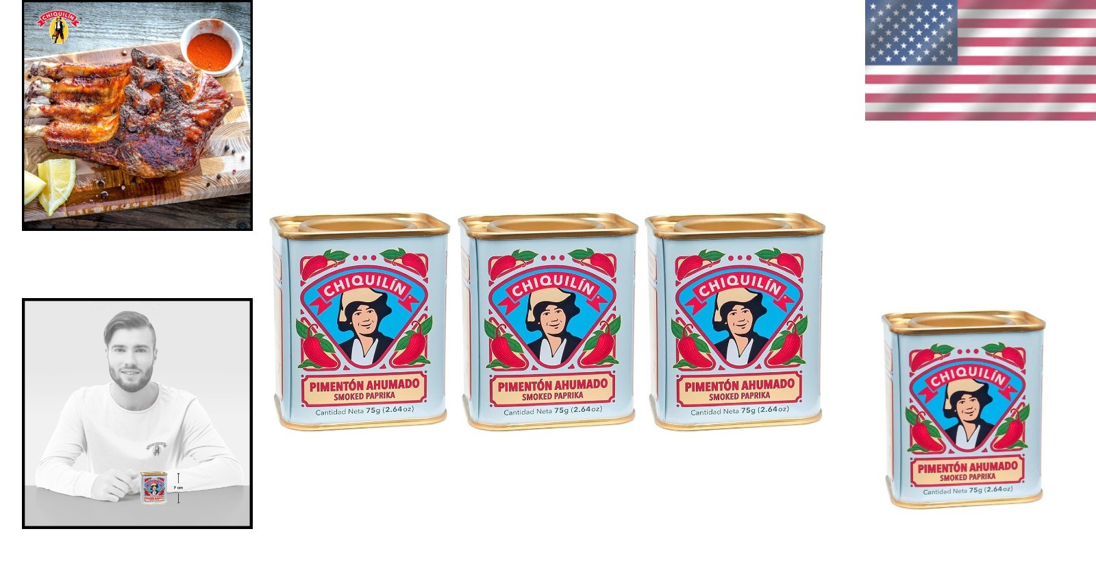 Chiquilin Smoked Paprika Powder – 2.64 oz (Pack of 3)