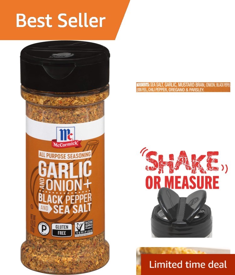 Gourmet Seasoning Mix Garlic Onion Black Pepper Sea Salt 425 Oz