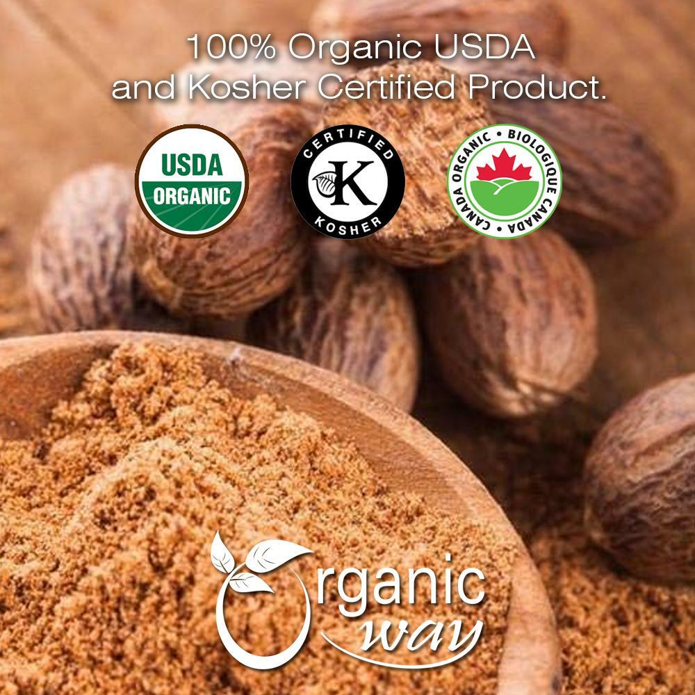 Organic Way Ground Nutmeg Powder – Organic, Kosher & USDA Certified