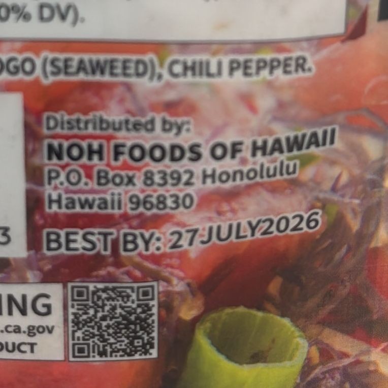 NOH INC Hawaiian Poke Mix 0.4 oz / 11.2g BB 07/27/2026