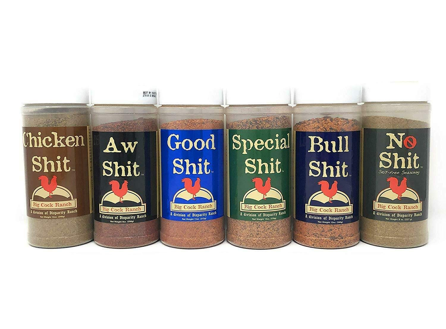 Big 6 Sampler (Pack of 6 Seasonings with 1 Each of Bull, Special, Good, Aw, Chic