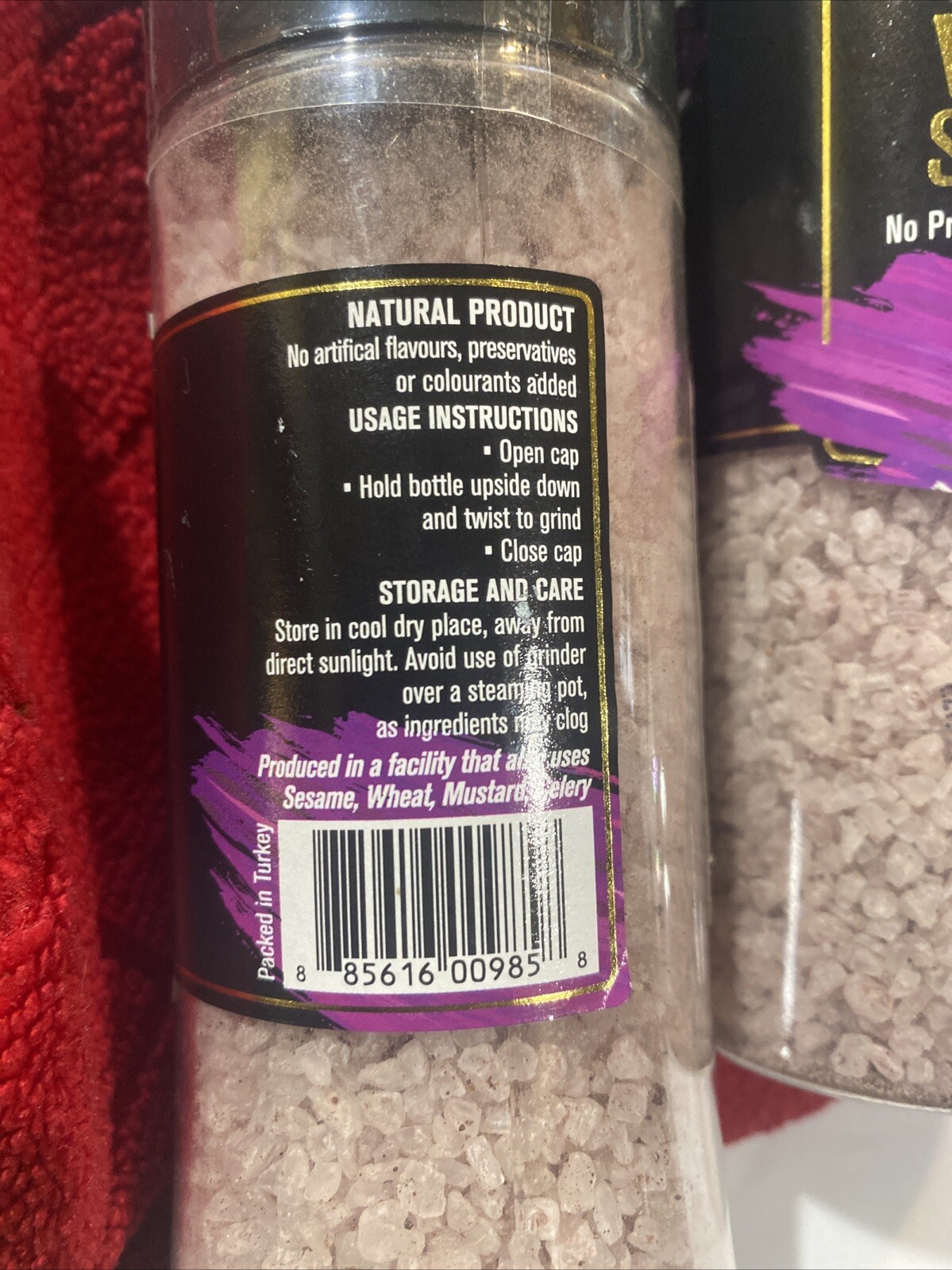 Violet Sea Salt with Grinder PAPA PALERMO 12 oz (340g) Pack of 2