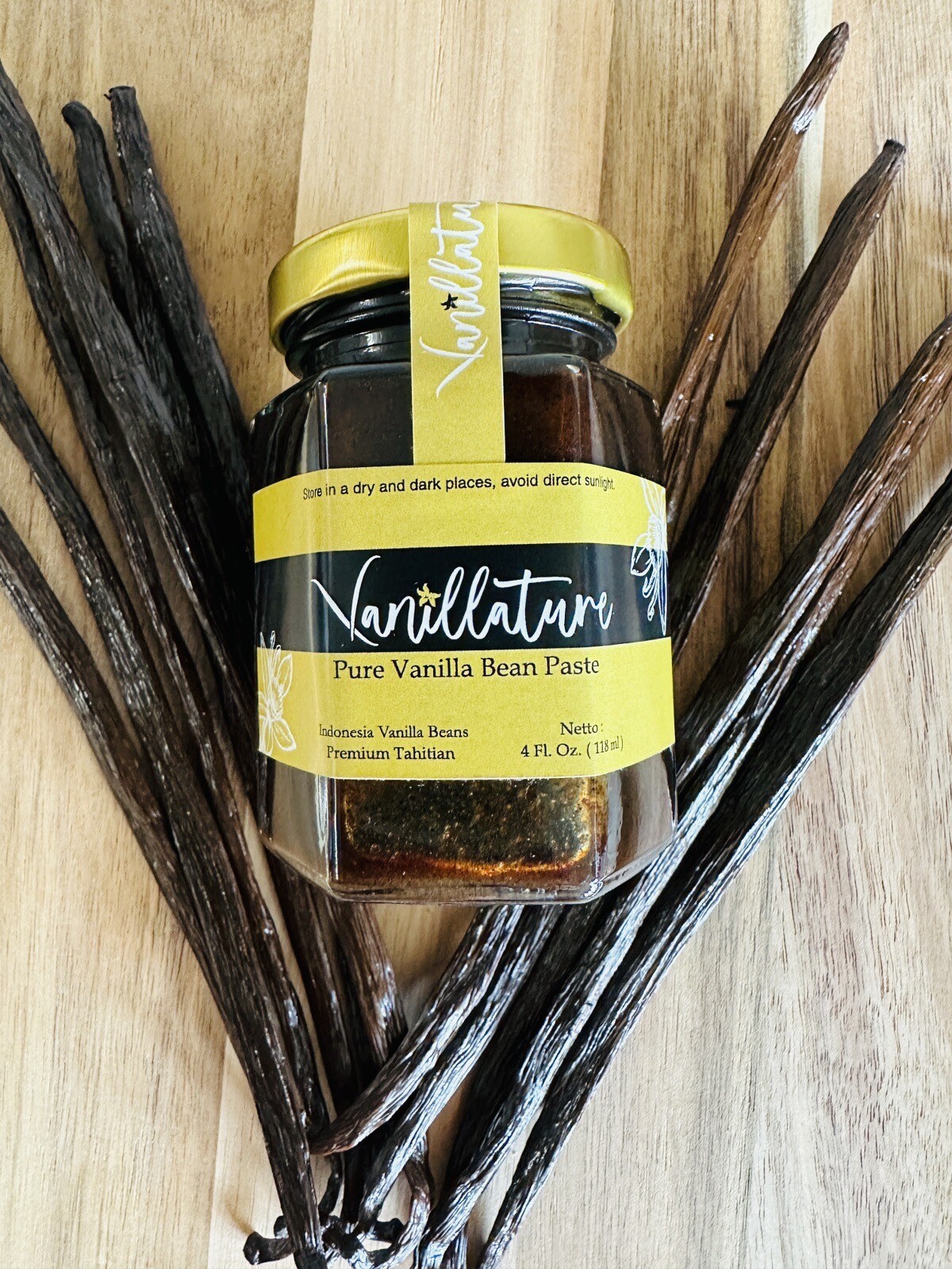 Vanillature Pure Tahitian Vanilla Bean Paste – Tahiti Vanilla – 4oz