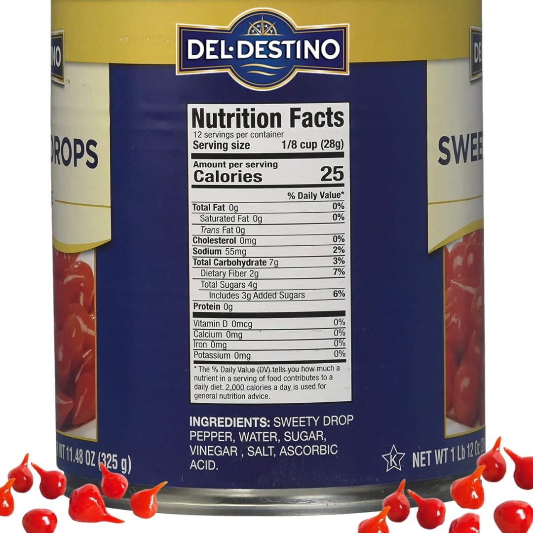Red Sweety Drop Miniature Peppers Tin – 28 Oz Gourmet Snack Option