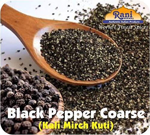 Rani Black Pepper Coarse Ground 28 Mesh (Table Grind), Premium Indian 7oz (200g)