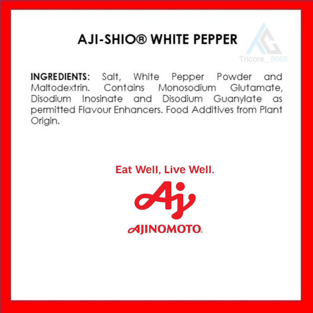 AJI-SHIO Flavoured White Pepper Powder 80g For cooking and topping FREE SHIPPING