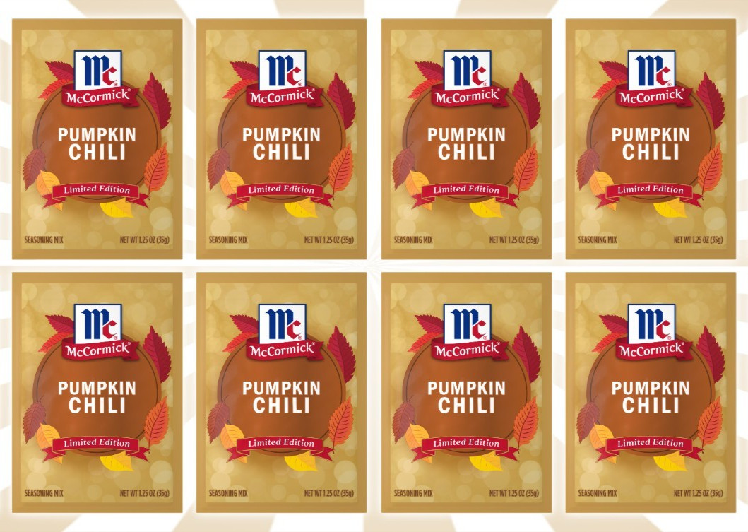 8 McCormick Pumpkin Chilli Holiday Party Mix LIMITED EDITION 1.25 OZ EXP 7/27