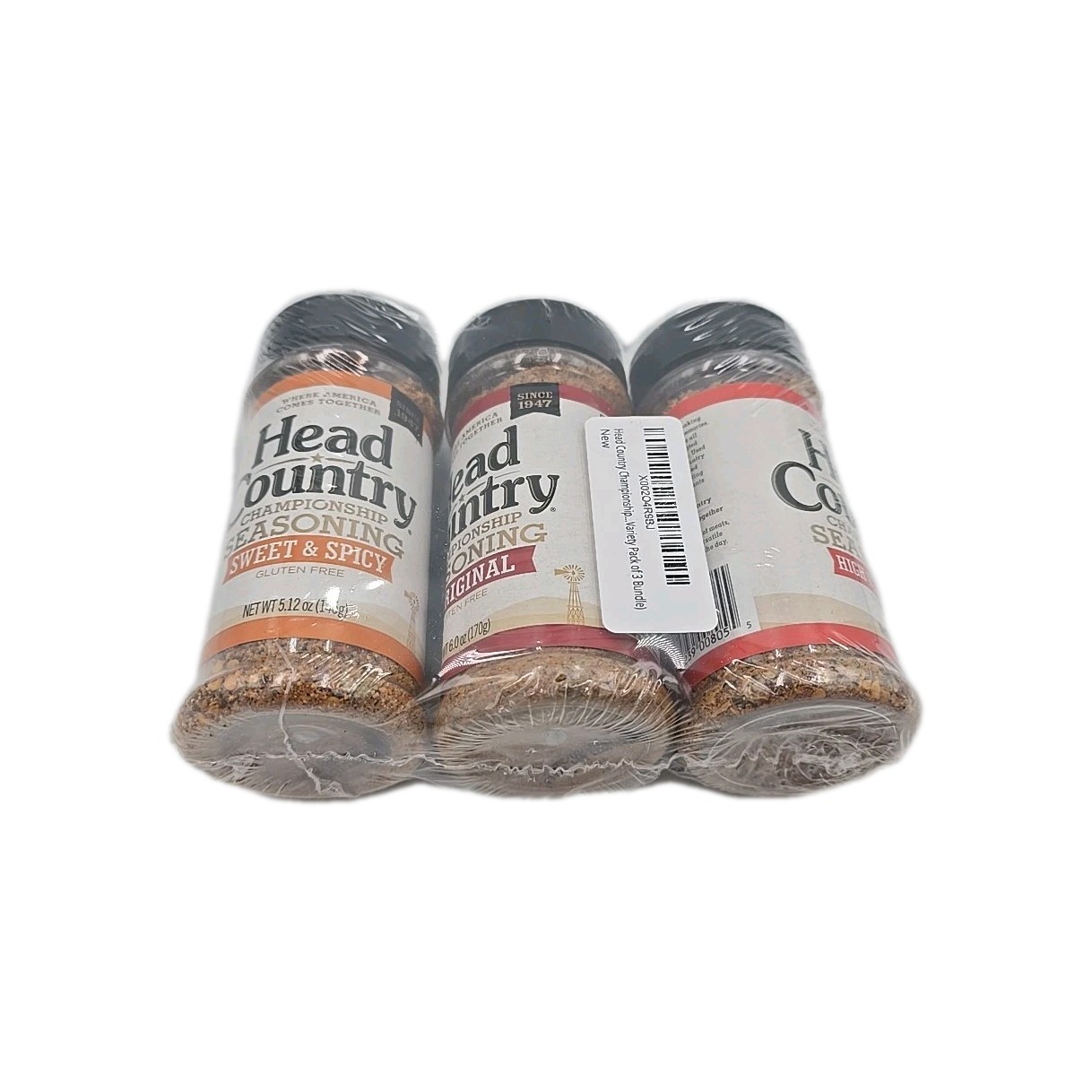 Head Country Championship Seasoning Variety Pack Original Sweet Spicy 3 Pack BBQ