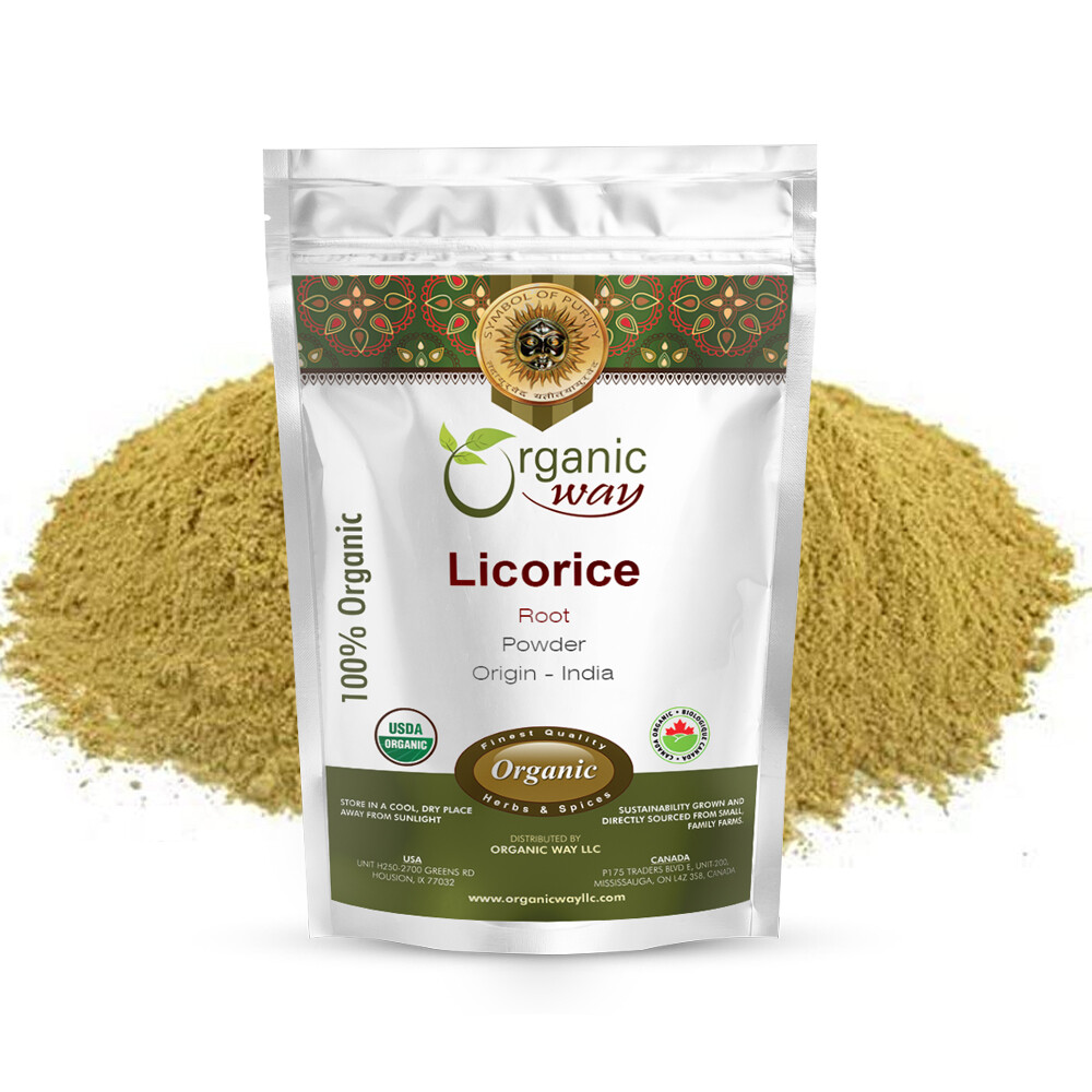 Organic Way Licorice Root Powder – Organic, Kosher & USDA Certified
