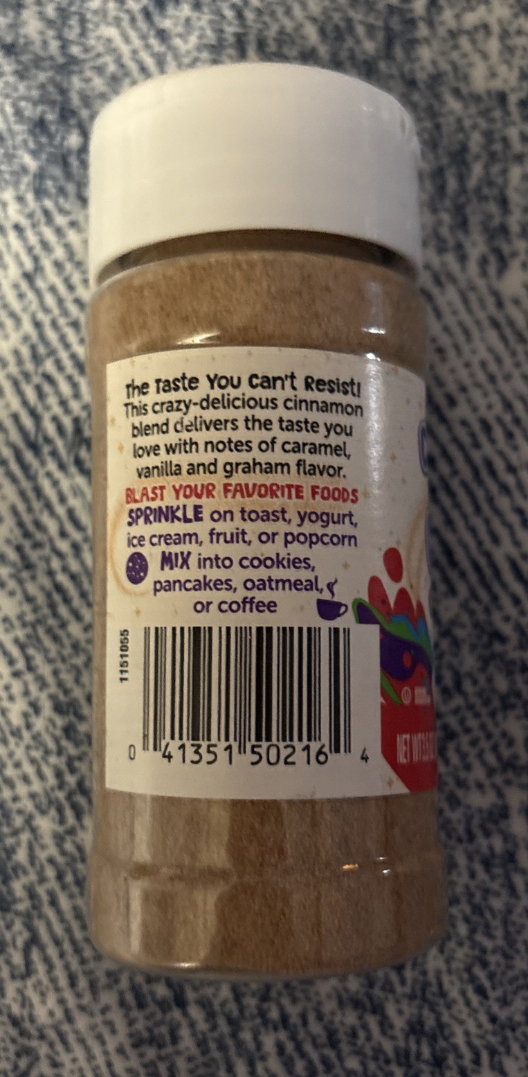 New Cinnamon Toast Crunch Cinnadust Seasoning 3.5 Oz, Great 4 Toast, Cookie