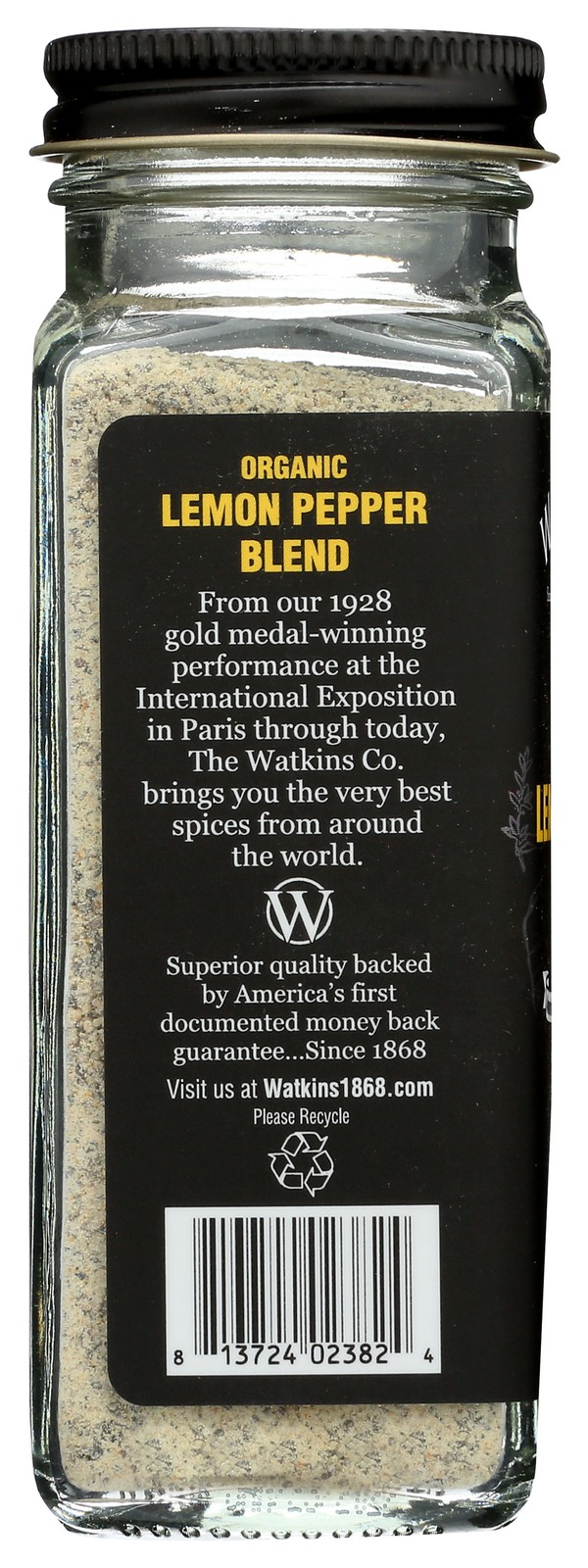 Watkins Organic Lemon Pepper Blend 3.6 Oz Spice Jar 3 Pack
