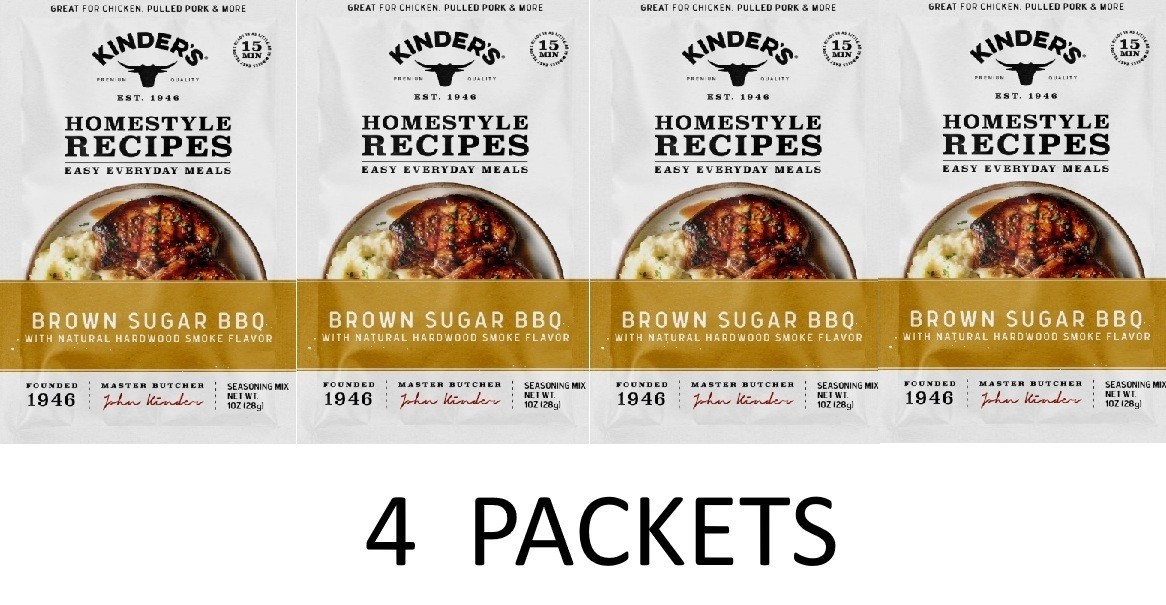 Kinder’s Brown Sugar BBQ Homestyle Recipes Seasoning Mix 1 oz Packet – 4 PACKETS