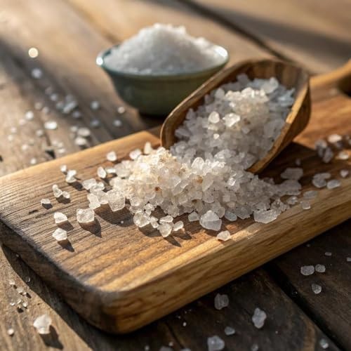 Light Grey Sea Salt 8 oz Resealable Pouch Crystal for Cooking and Seasoning