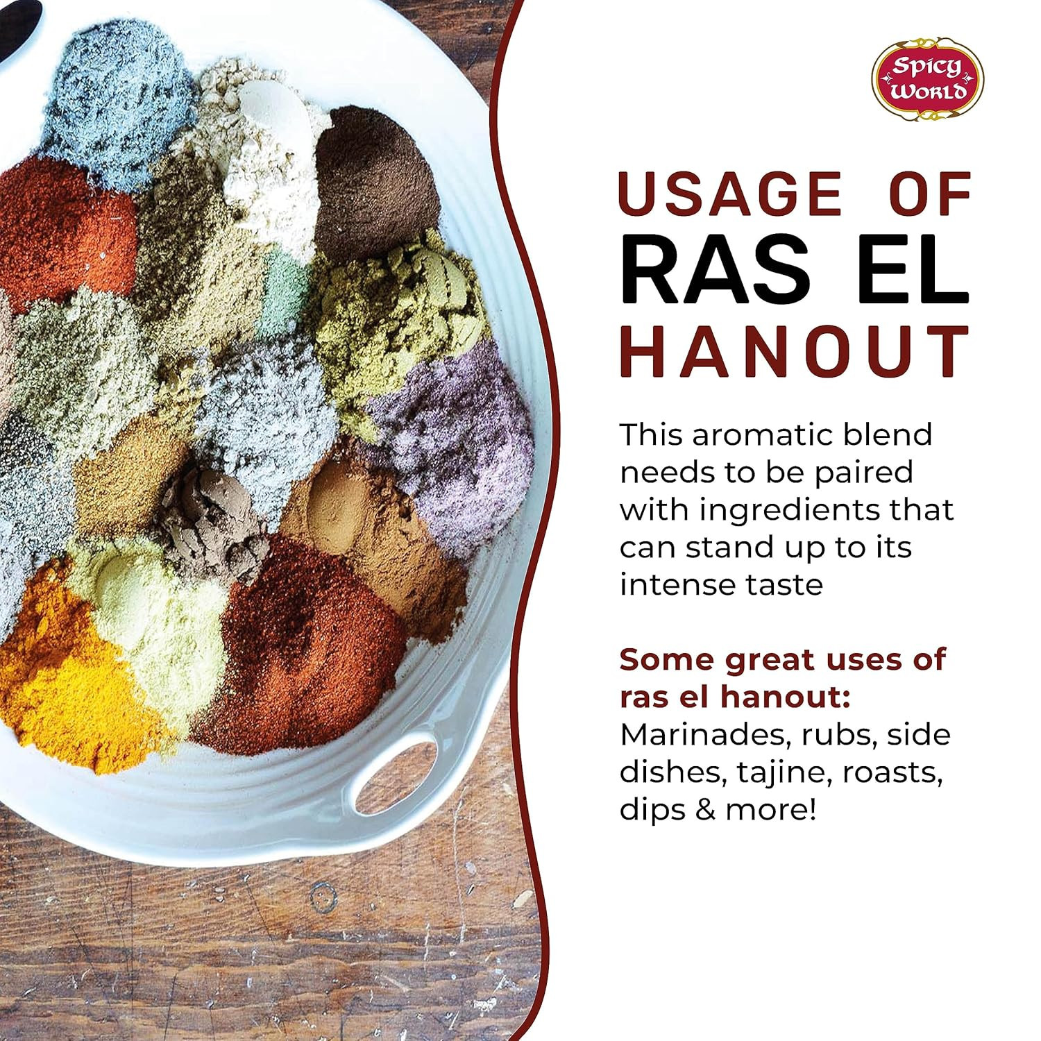 Ras El Hanout Moroccan Seaoning 7 Oz – Premium Spice Blend – for Authentic Marin