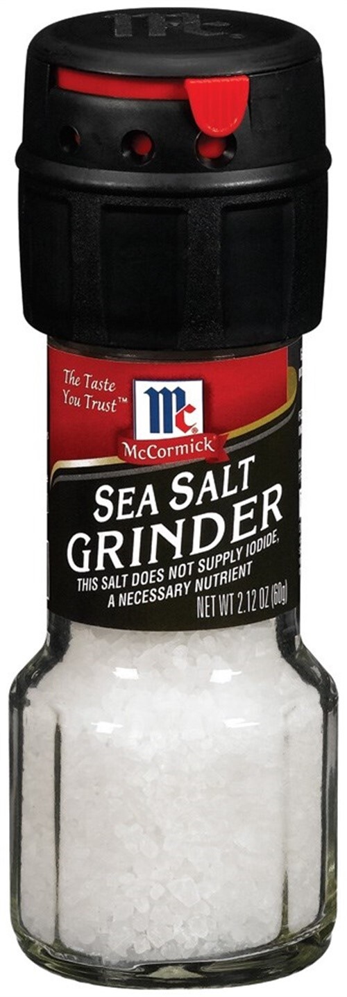 McCormick Sea Salt Grinder, 2.12 OZ (Pack 2)