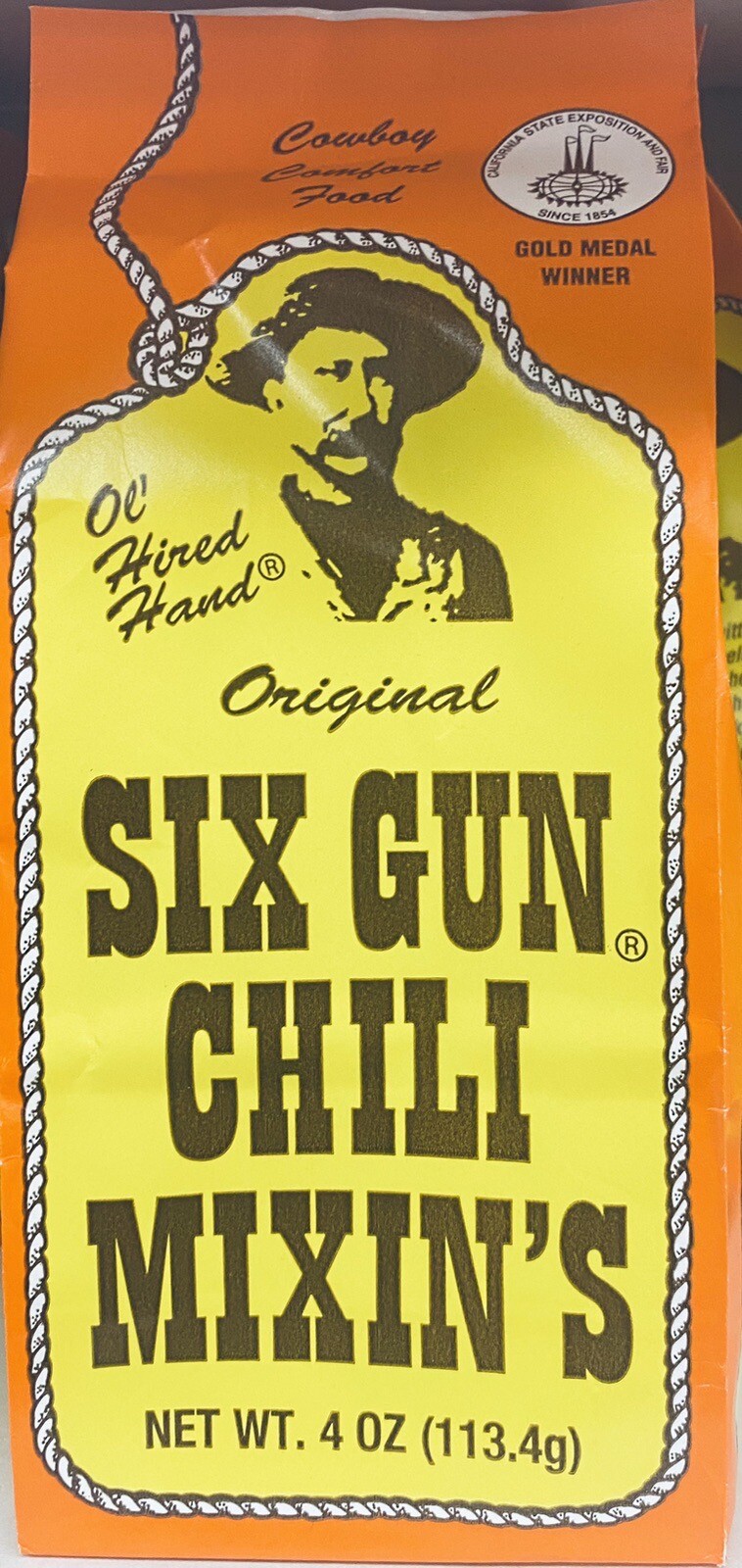 Six Gun Chili Mixin’s – Original – 4 oz Bag