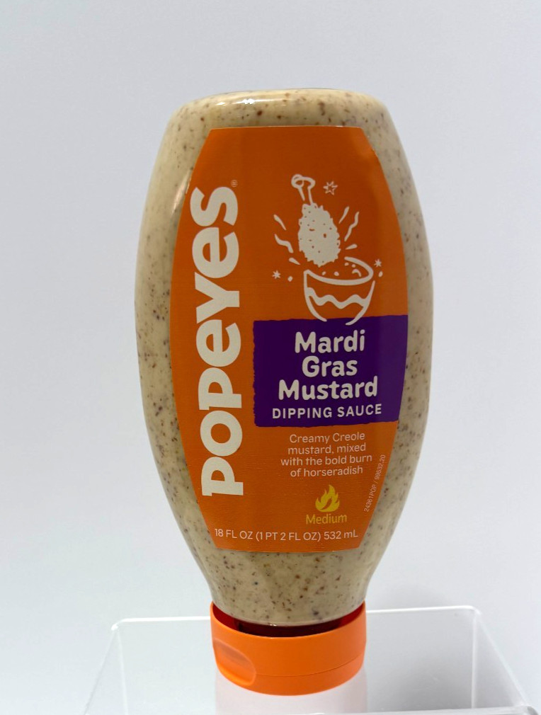 New Official Popeyes MARDI GRAS MUSTARD Creamy Mixed Dipping Sauce 18 Fl Oz