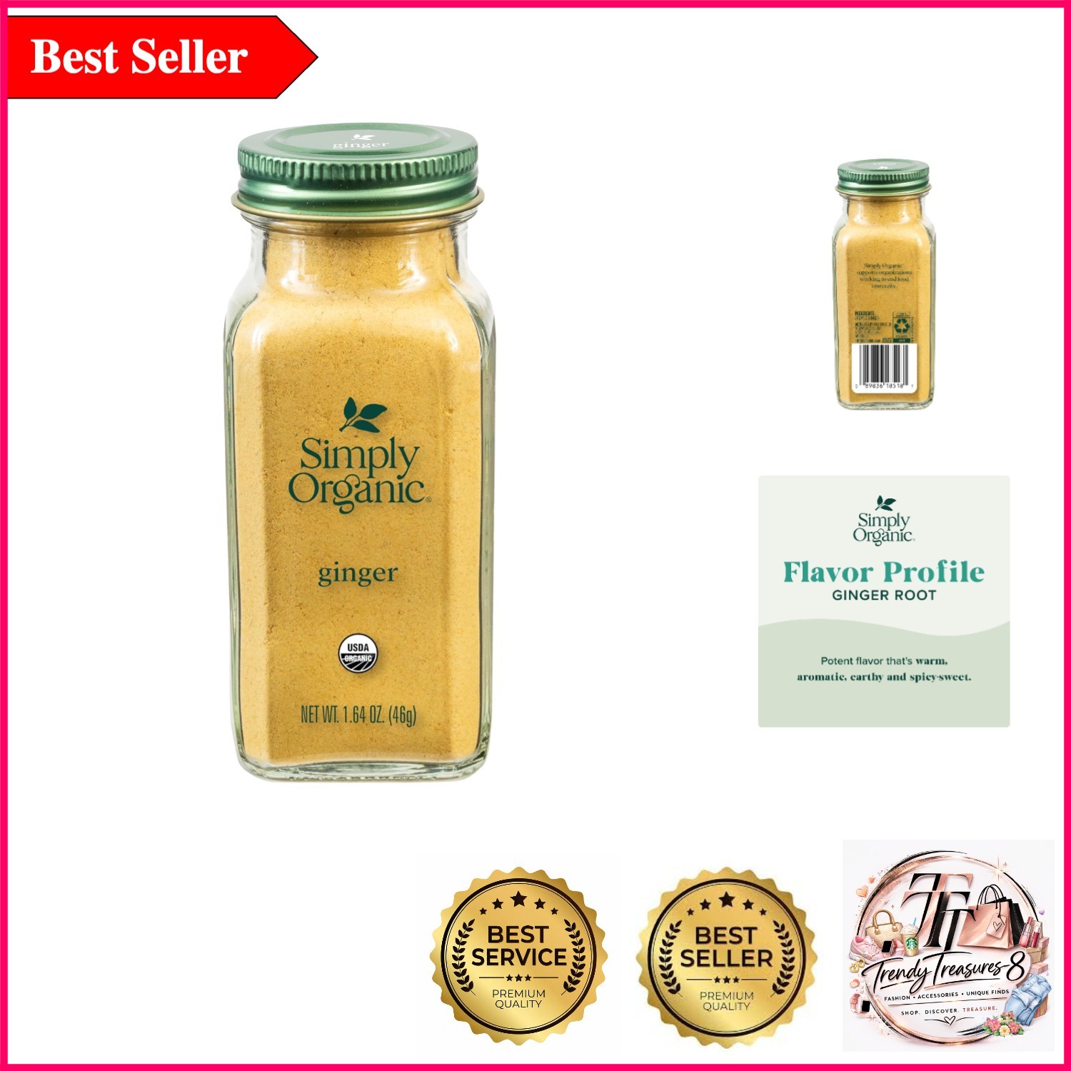 Organic Ground Ginger Root – Versatile, Pure & Spicy Flavor