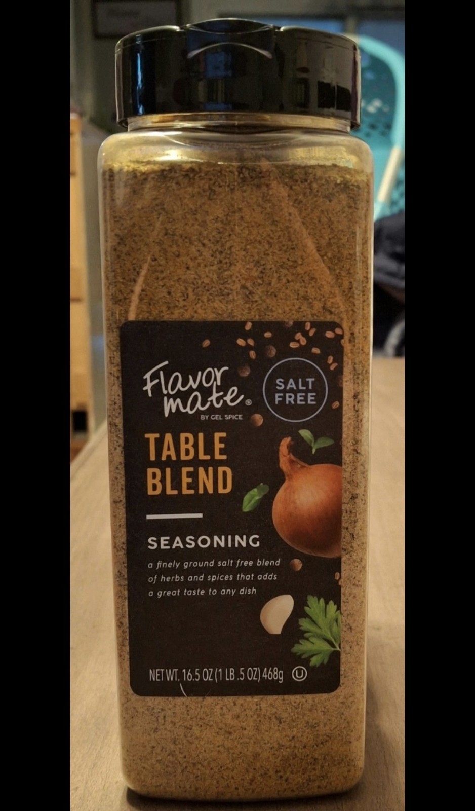 FLAVOR MATE TABLE BLEND SEASONING SPICE SALT FREE NET WT 16.5 OZ (1 LB .5 OZ)
