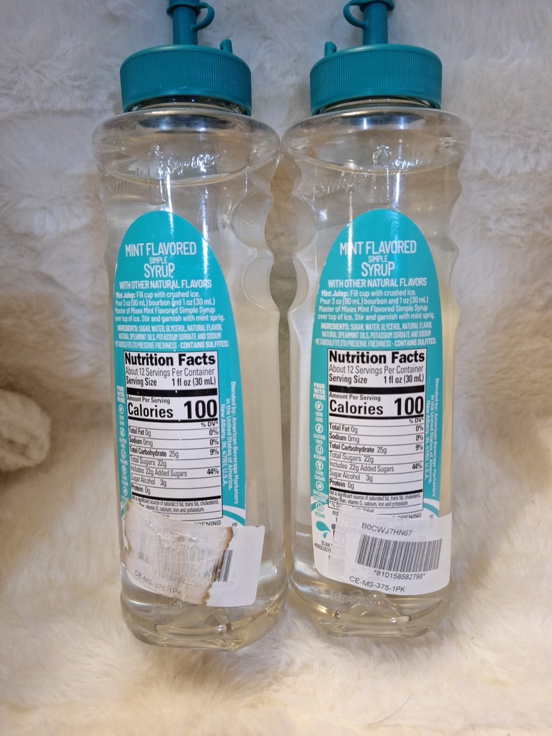 ✨Master of Mixes Cocktail Essentials Simple Syrup Mint with Spearmint Oil 2 Pack