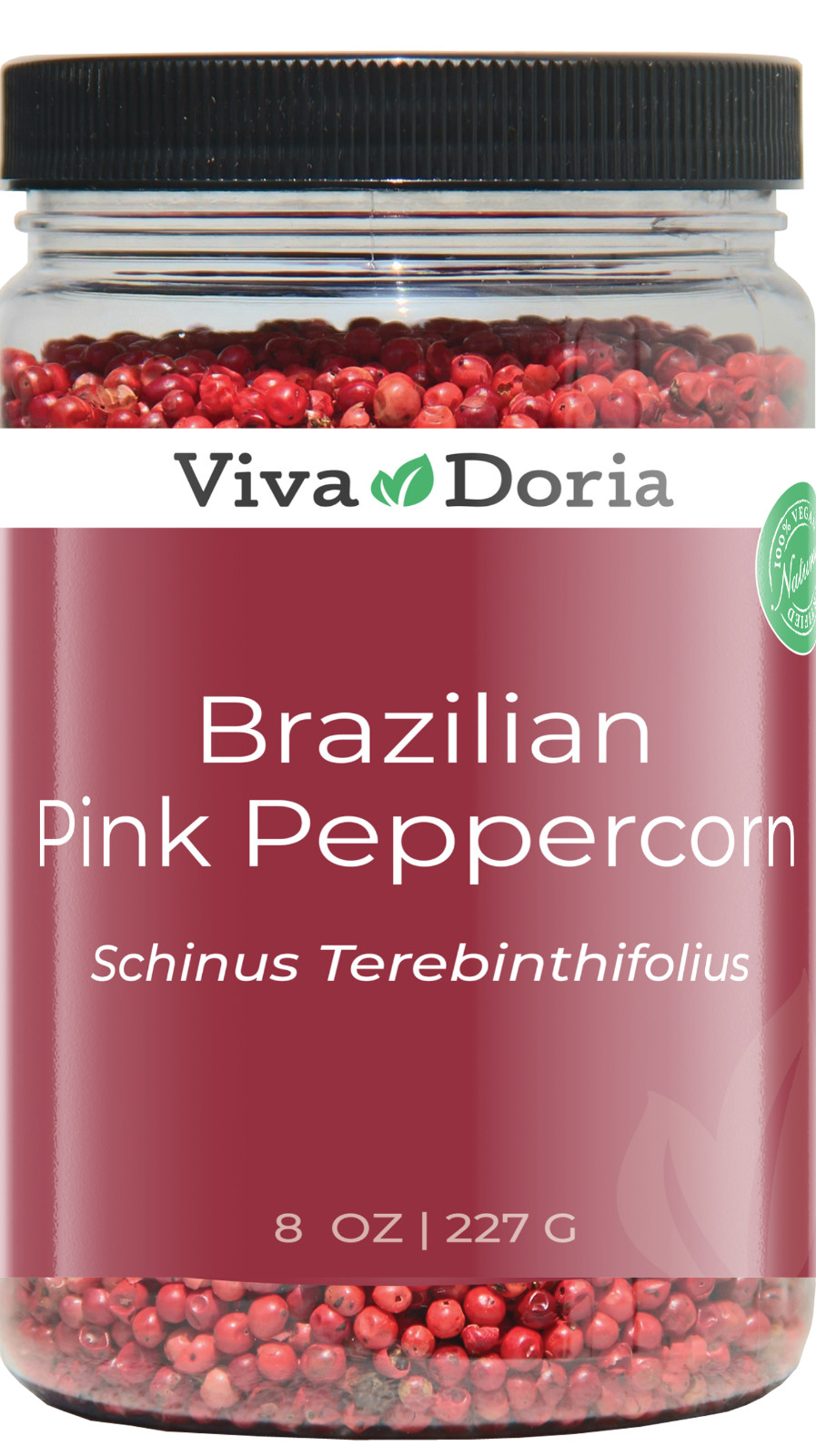 Viva Doria Brazilian Pink Peppercorns, Whole Pink Pepper, 8 Oz